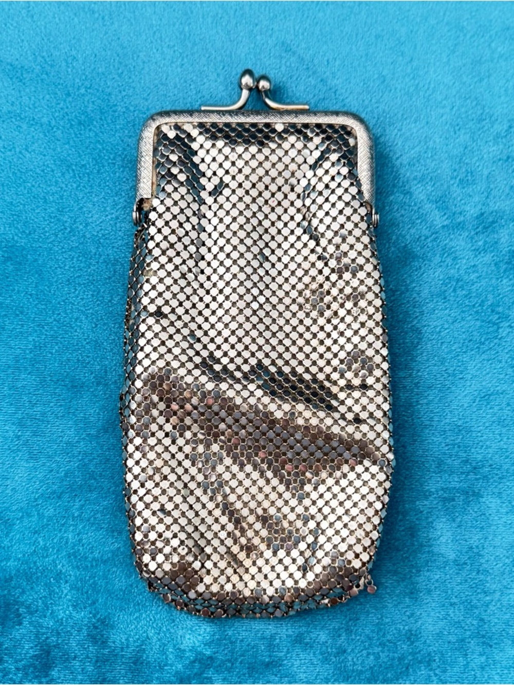 Whiting & Davis Gold Mesh Clutch Coin Purse